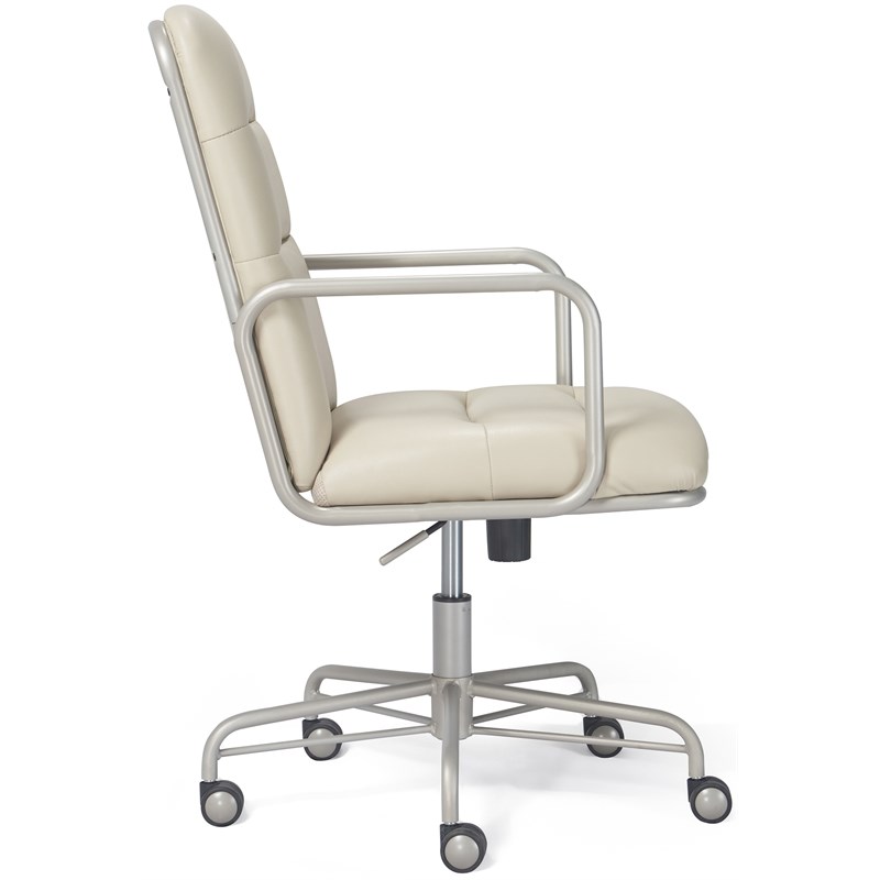 Finch Franklin Modern Leather Desk Chair White