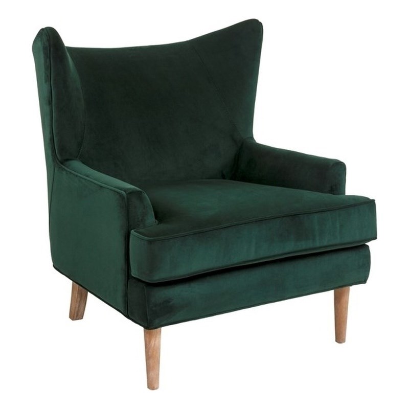 Finch Wyatt Wingback Chair Emerald Green
