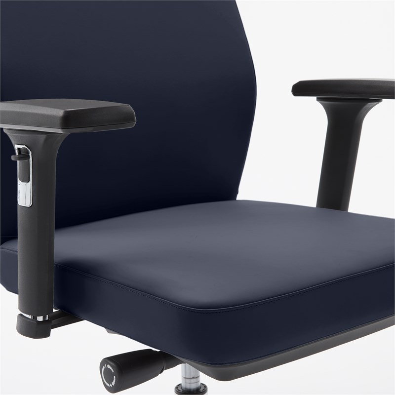 StyleWorks NYC Mid Back Executive Office Chair with Adjustable Arms Sapphire