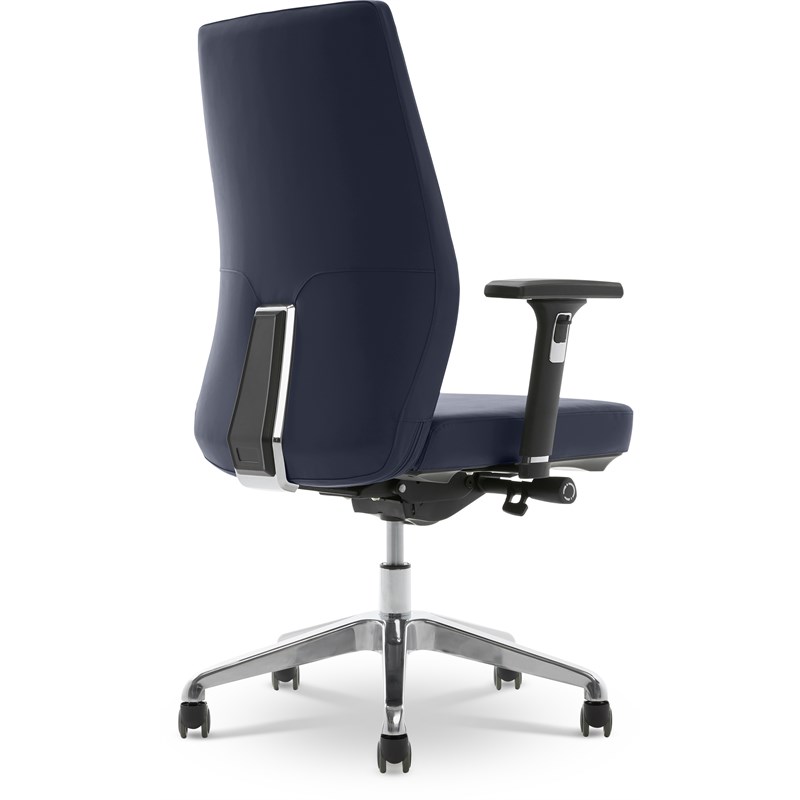 StyleWorks NYC Mid Back Executive Office Chair with Adjustable Arms Sapphire