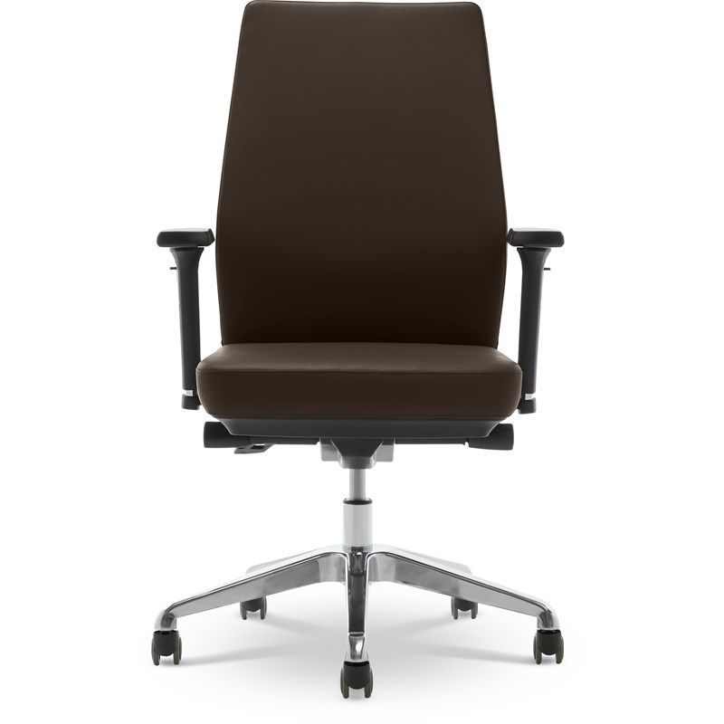 StyleWorks NYC Mid Back Executive Office Chair with Adjustable Arms Terra