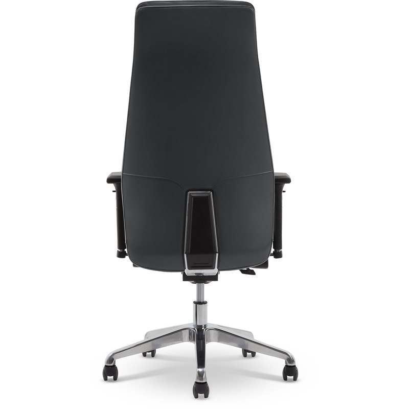 StyleWorks NYC High Back Executive Office Chair with Adjustable Arms Charcoal