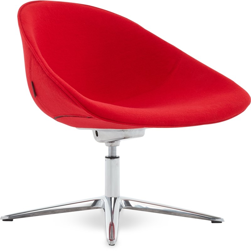 StyleWorks Paris Swivel Lounge Chair Ruby Red