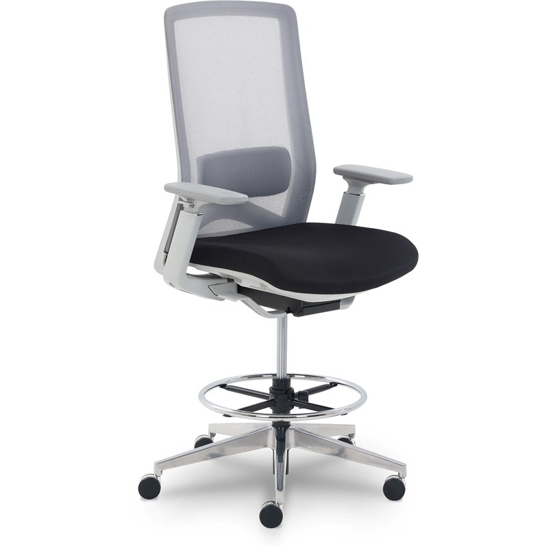 StyleWorks LA Sit-To-Stand Mid Back Office Chair Black