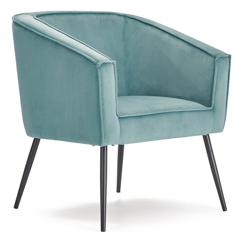 Adore Decor Rani Modern Velvet Accent Chair in Teal Blue