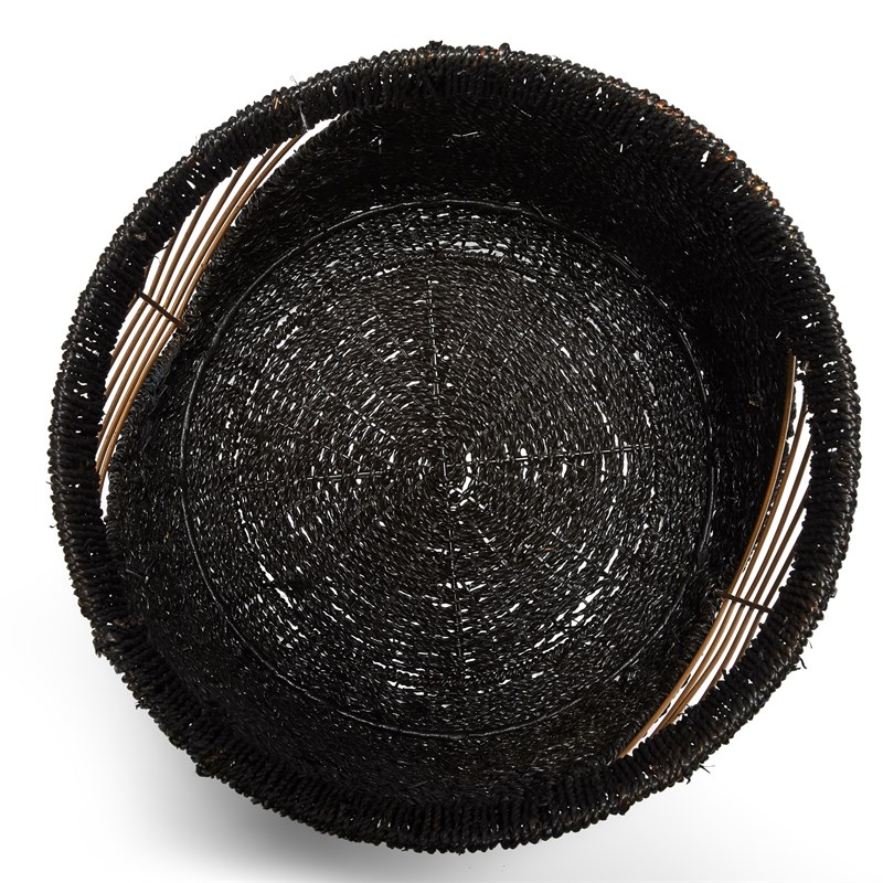 Adore Decor Ostara Seagrass Black & Gold Basket