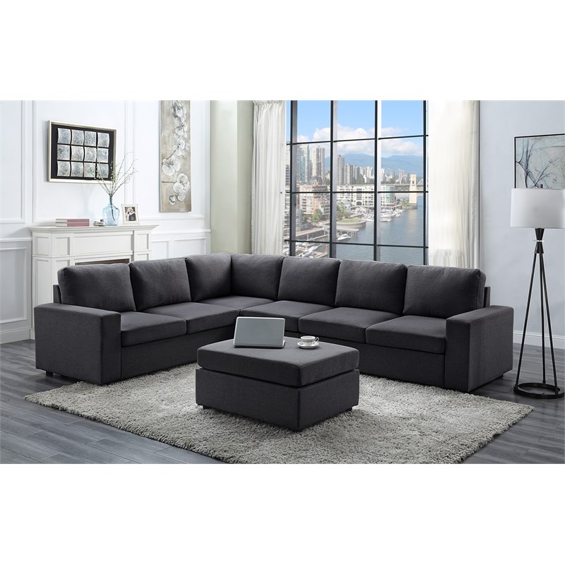 dark grey modular lounge