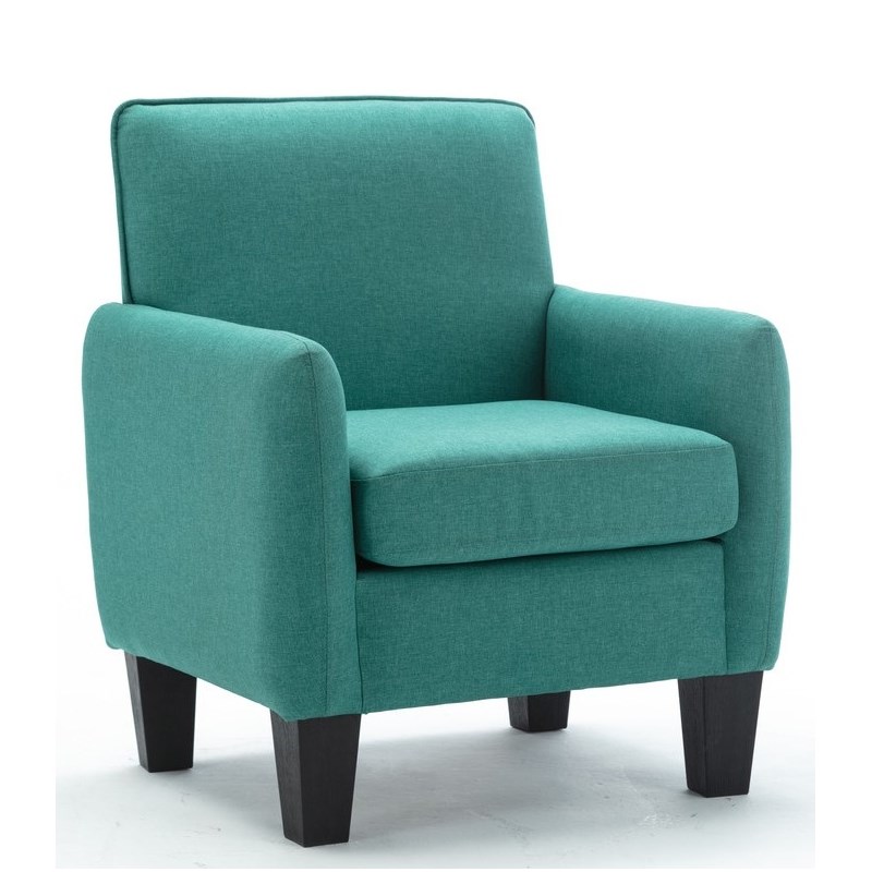 Lilola Home Alyssa Green Linen Fabric Accent Club Style Armchair