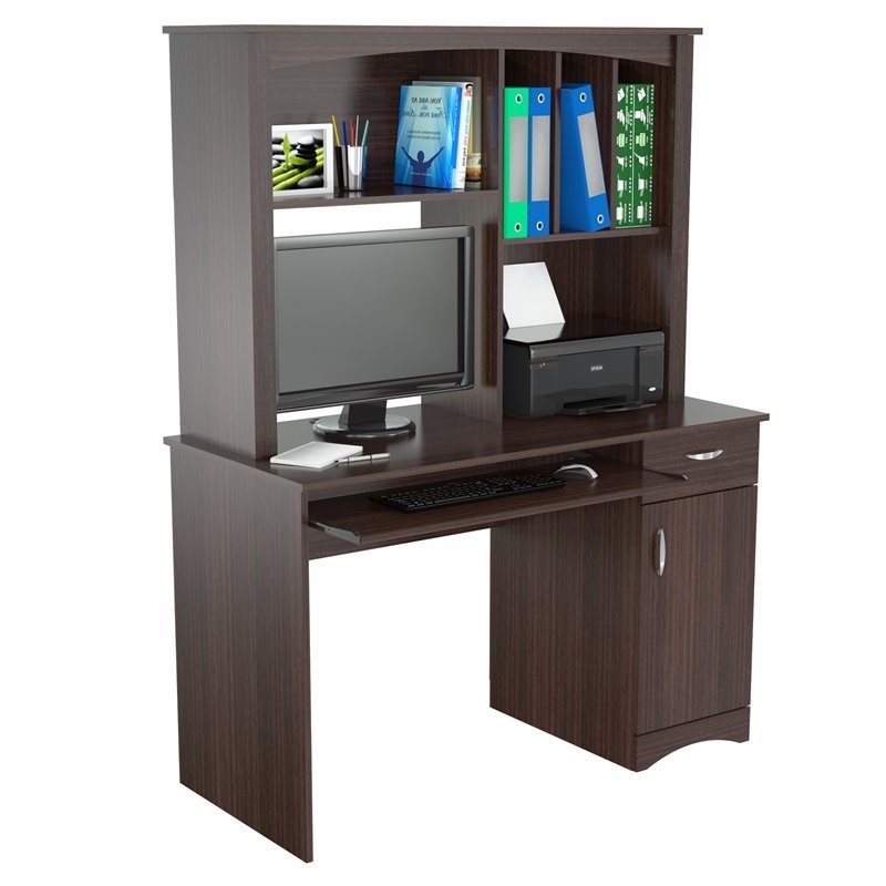 inval bandya espresso computer desk with hutch cc7301