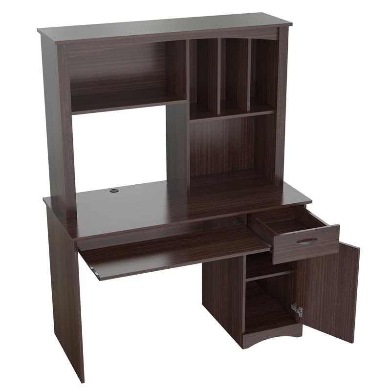 inval bandya espresso computer desk with hutch cc7301