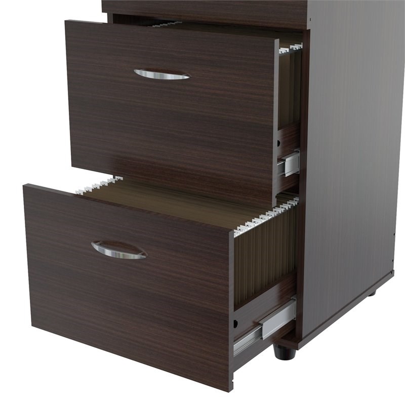 Inval Uffici 4-Drawer Espresso File Cabinet
