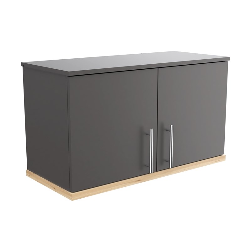 Inval Kratos Engineered Wood 2-Door Garage Storage Cabinet in Dark Gray