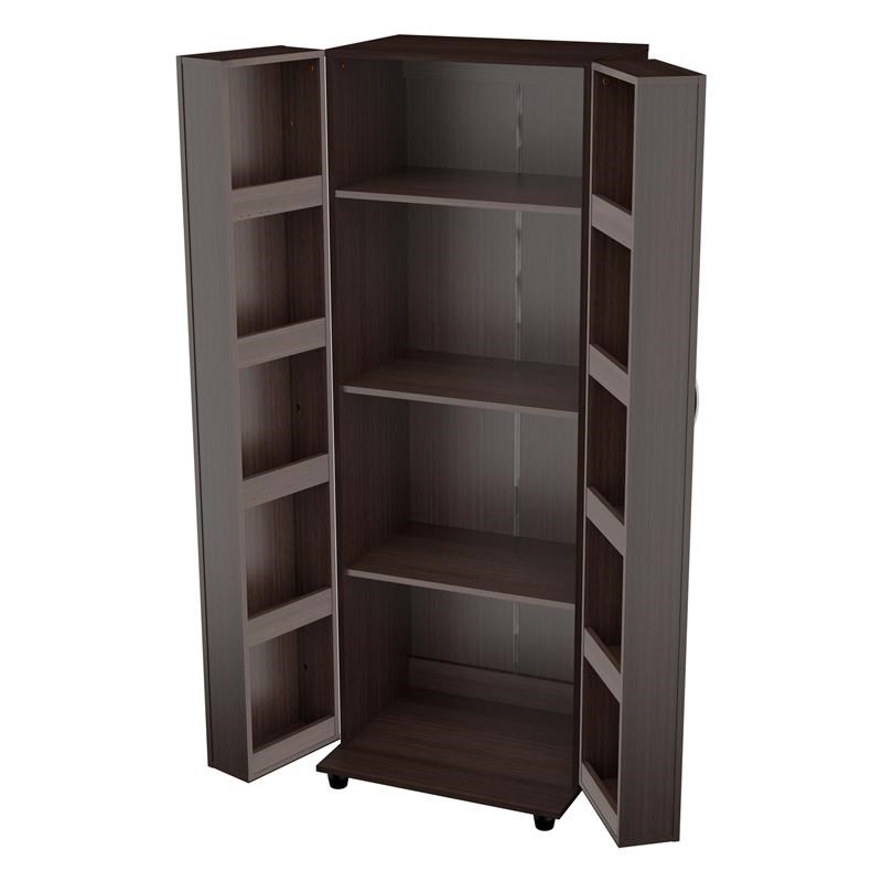 Inval 4-Shelf 2-Door Kitchen Pantry Storage Cabinet in Espresso