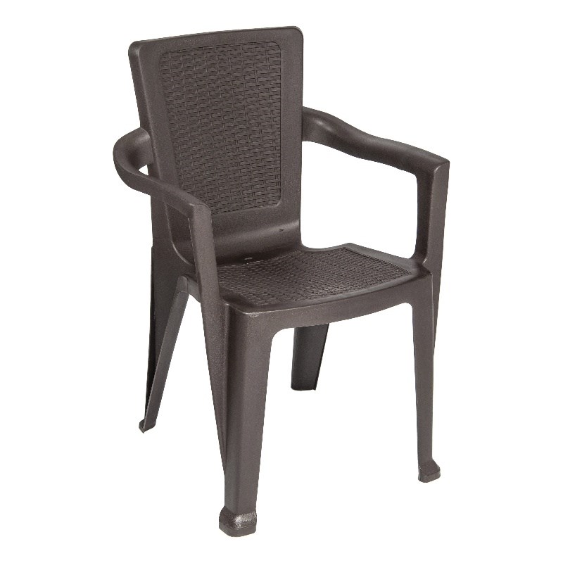 Inval Infinity 4-Piece Outdoor Dining Chair Set in Espresso