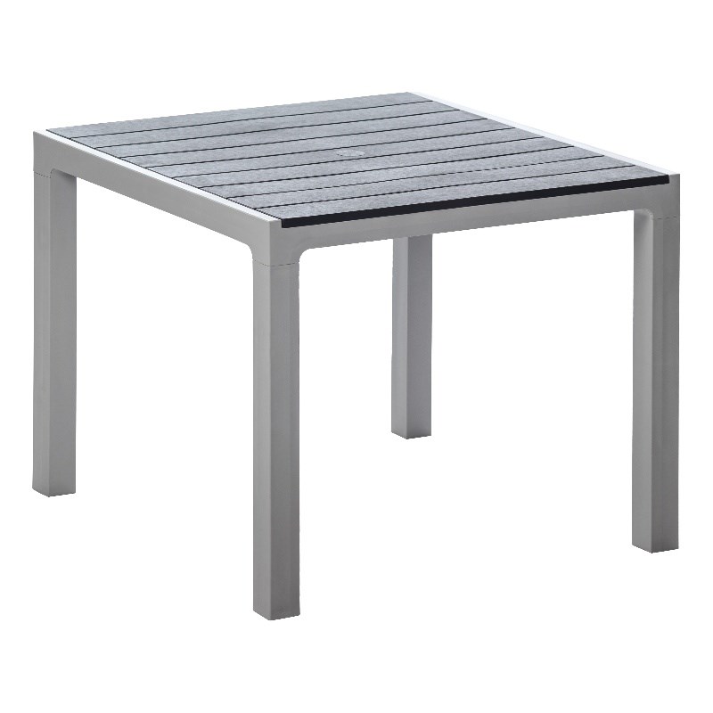 Inval Madeira 4-Seat Patio Dining Table in Gray/Slate