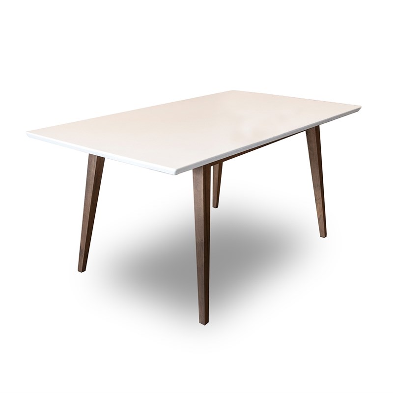 Mid Century Modern Aven Walnut White Top Dining Table Tdad S 275 Mid Century Modern Aven Walnut White, Coffee Table Converts To Dining Nz