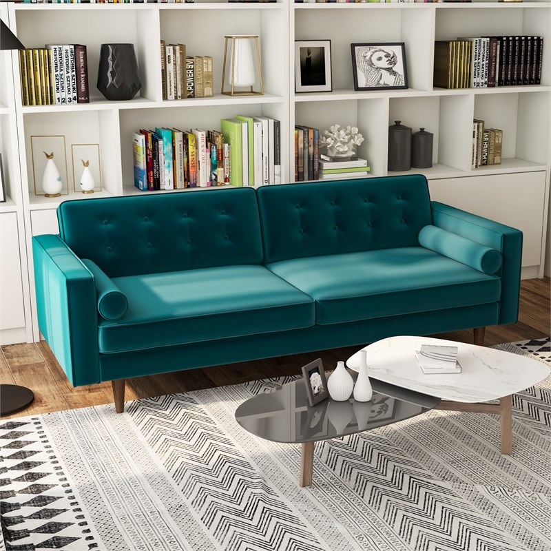 Harriet Mid Century Modern Style Tufted Sofa Couch for Living Room in