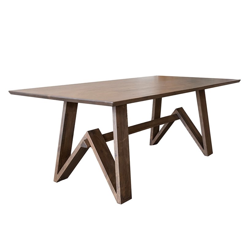 Winry Mid-Century Modern 78-inch Rectangular Solid Wood Dining Table in Brown