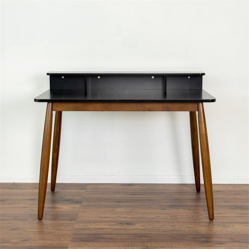 mid century modern phoenix walnut brown study desk ash3266