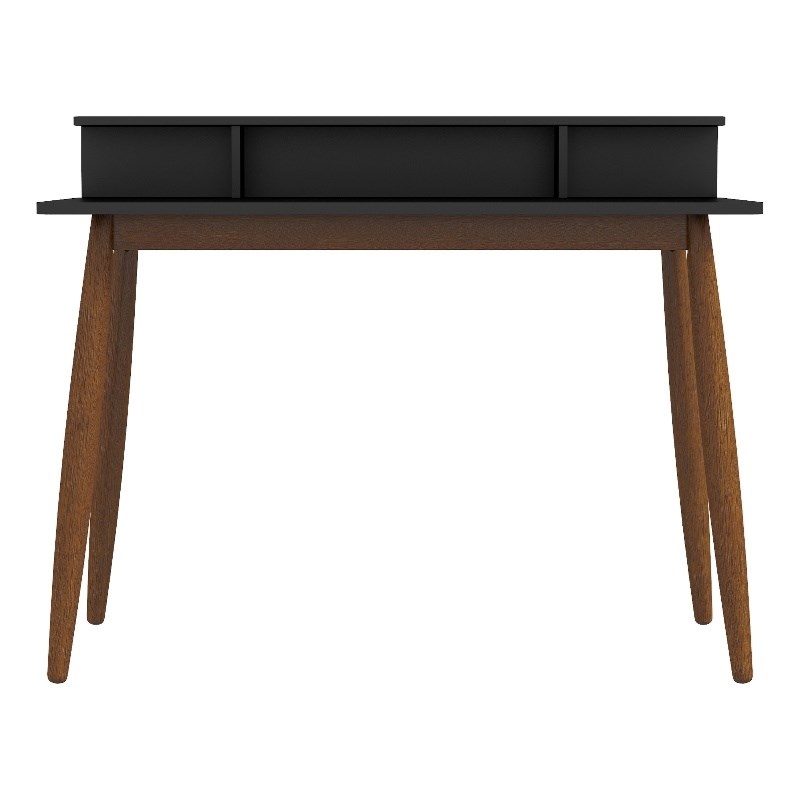 Phoenix Mid Century Style Home Office Work Desk and Study Table With Shelf Homesquare