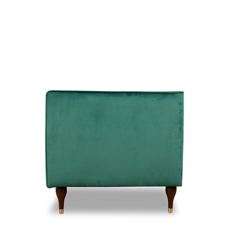 Century Mid-Century Modern  Tufted Back Velvet Sofa in green