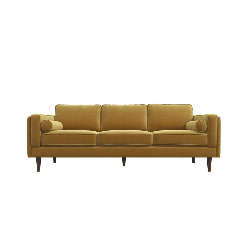Hudson Mid-Century Modern Velvet Sofa 86