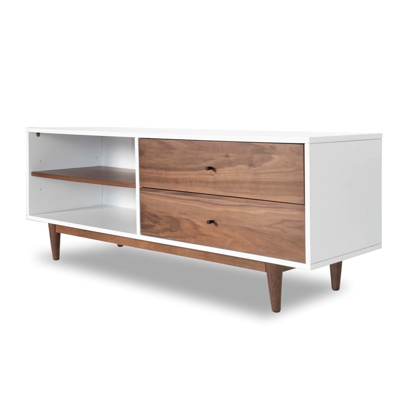 Damond Mid-Century Modern  TV Stand  in Brown for TVs up to 60