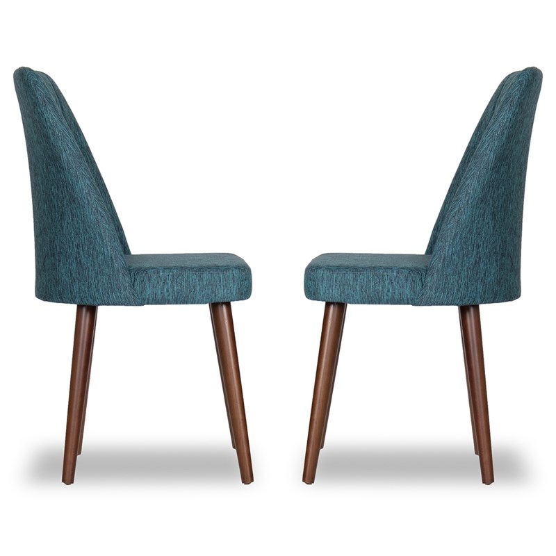 mid century modern joy blue dining chair (set of 2) ash3362