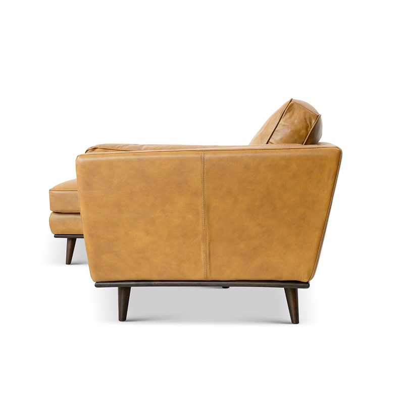 Austin Mid Century Cushion Back Genuine, Austin Leather Sectional Sofa