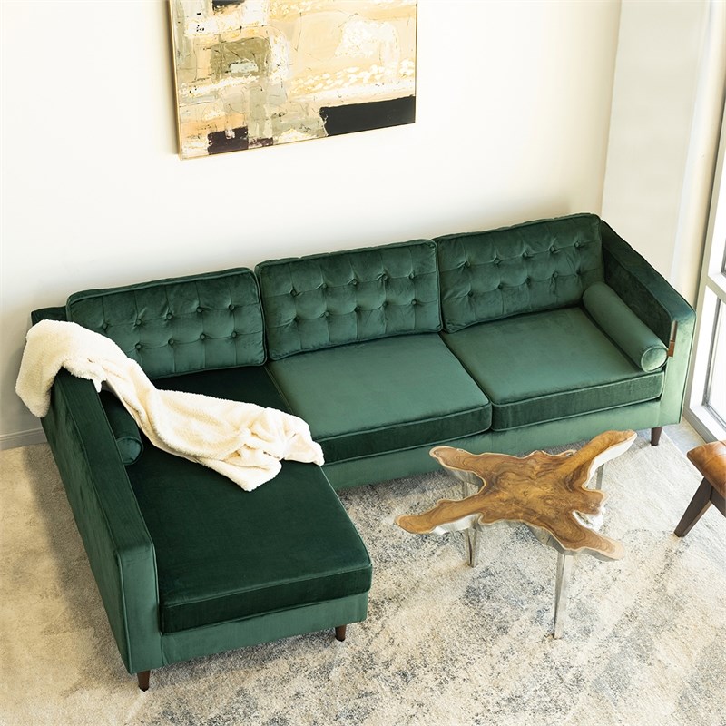 Velvet mid century sectional Clearance