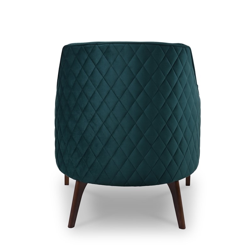 Arle Mid Century Modern Furniture Style Green Velvet Accent Armchair