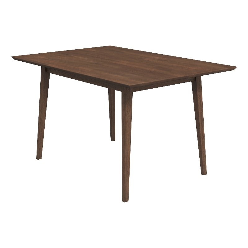 Imani Mid-Century Modern Rectangular 47-inch Solid Wood Dining Table in Brown