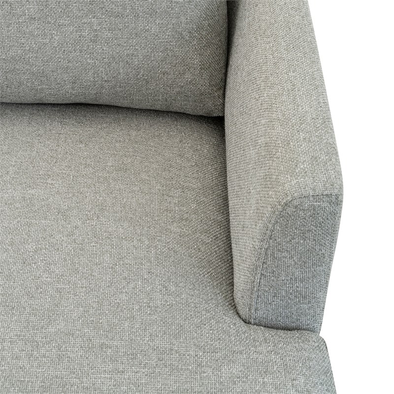 Isabel Mid-Century Modern Pillow Back Fabric Sofa in Gray
