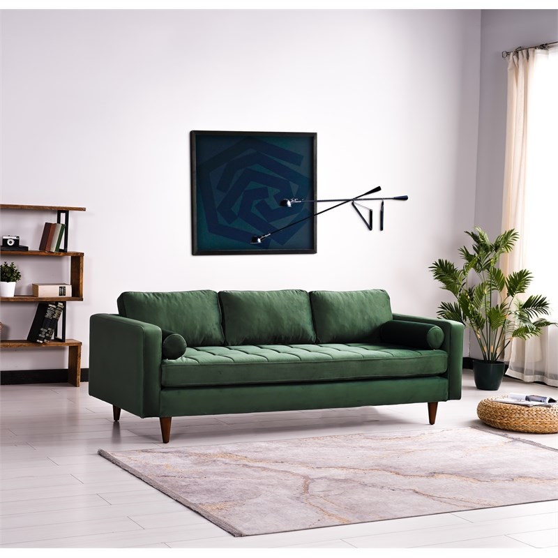 Minneapolis Mid Century Style Pet Friendly Velvet Living Room Sofa in
