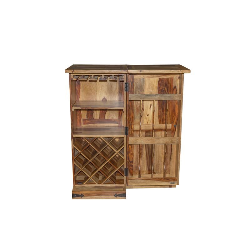 Porter Designs Taos Solid Sheesham Wood Loft Home Bar