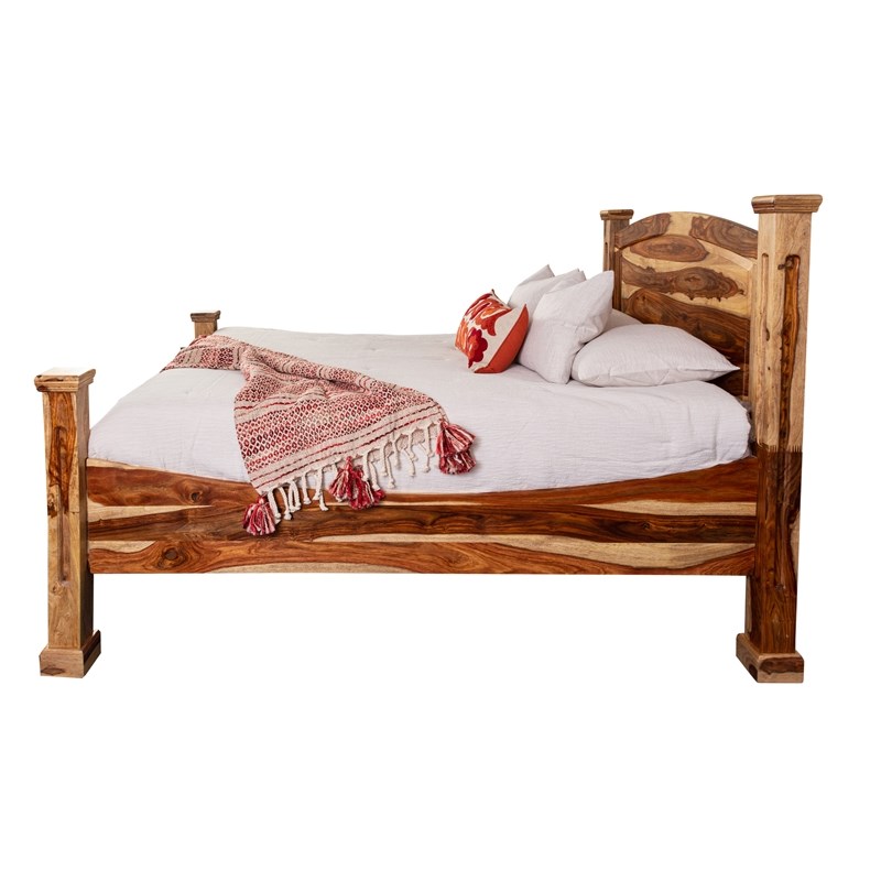 Porter Designs Taos Solid Sheesham Wood Queen Bed