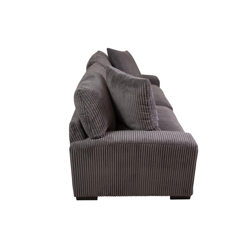 Porter Designs Big Chill Corduroy Gray Sofa Homesquare
