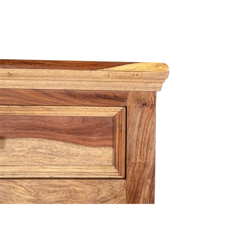 Porter Designs Taos Solid Sheesham Wood Nightstand with Drawer and Door