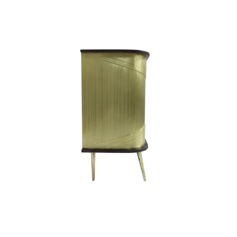 Porter Designs Louis Solid Mango Wood Cabinet - Gold