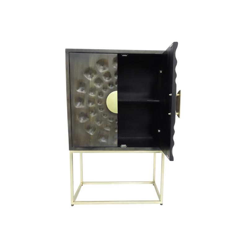Porter Designs Solara Solid Mango Wood Cabinet - Gray