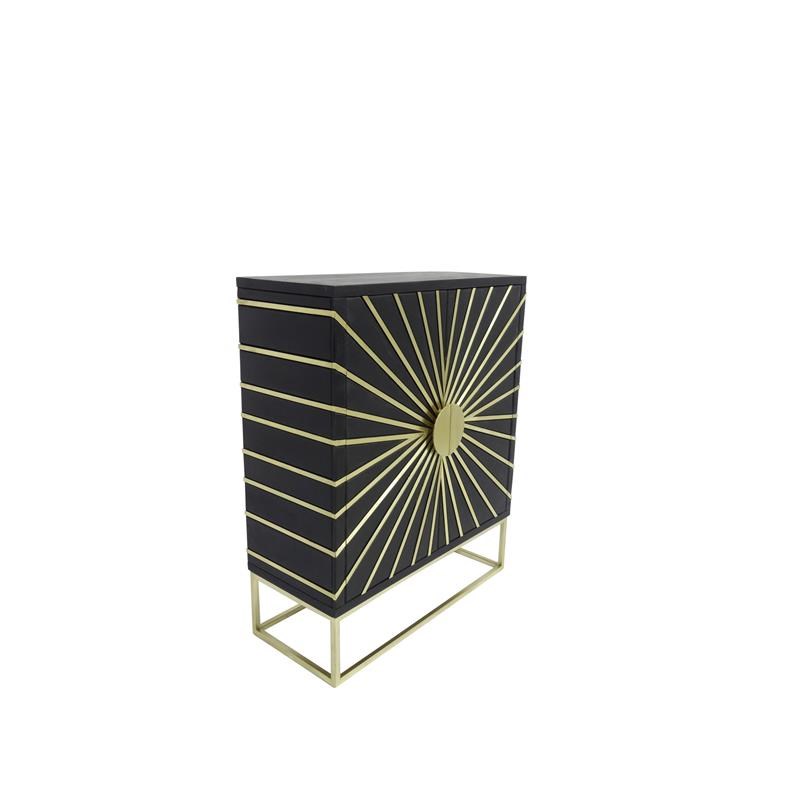 Porter Designs Blaze Solid Wood Cabinet - Black