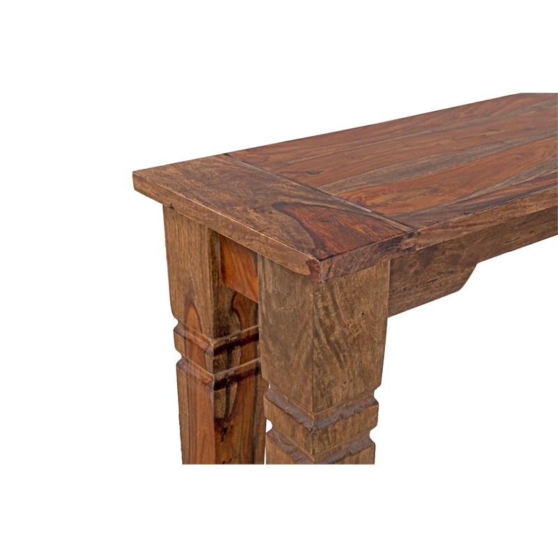Porter Designs Taos Solid Sheesham Wood Dining Bench - Brown