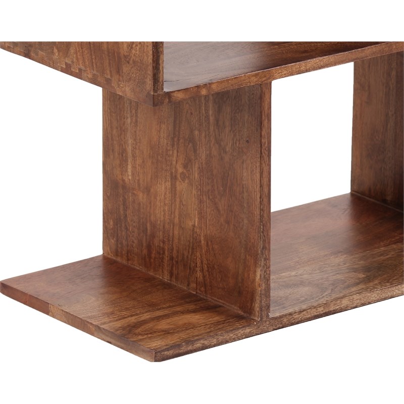 Porter Designs Portola Solid Acacia Wood Bookcase Brown Homesquare