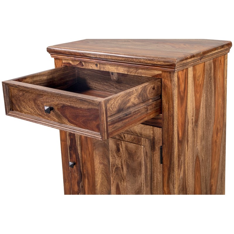 Porter Designs Taos Solid Sheesham Wood Nightstand - Brown