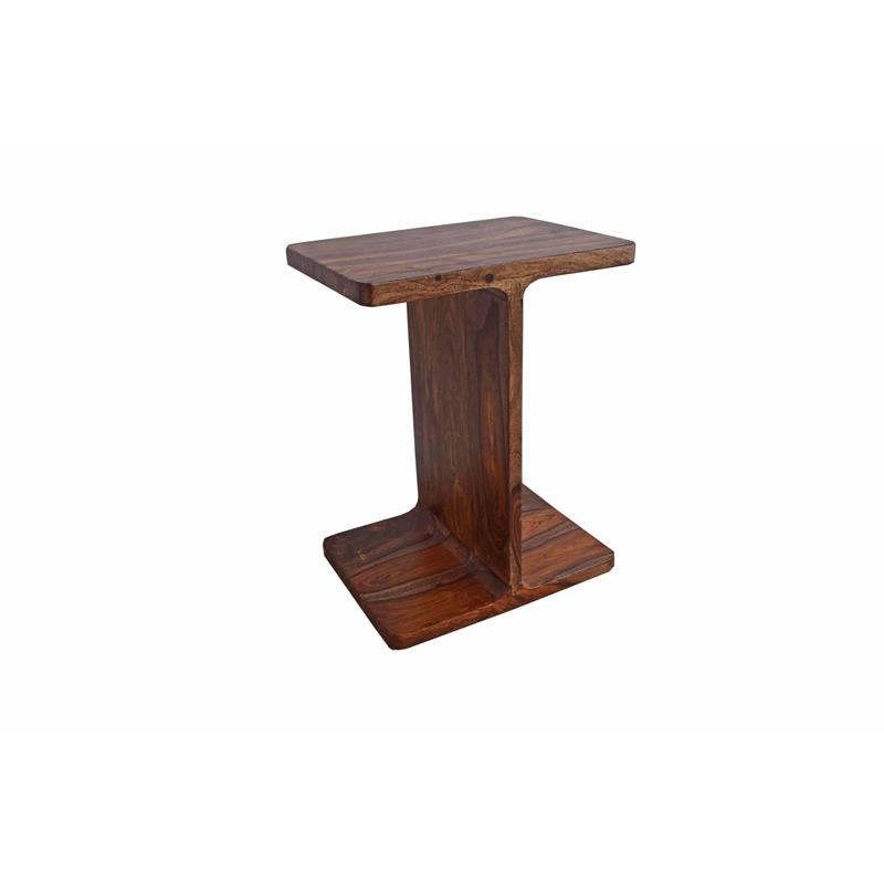Porter Designs I-Beam Solid Sheesham Wood End Table - Brown