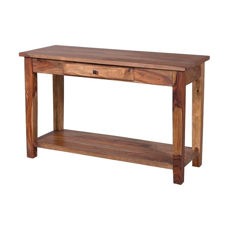 Porter Designs Taos Solid Sheesham Wood Console Table - Brown