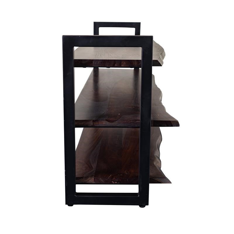 Porter Designs Manzanita Solid Sheesham Wood TV Stand - Gray