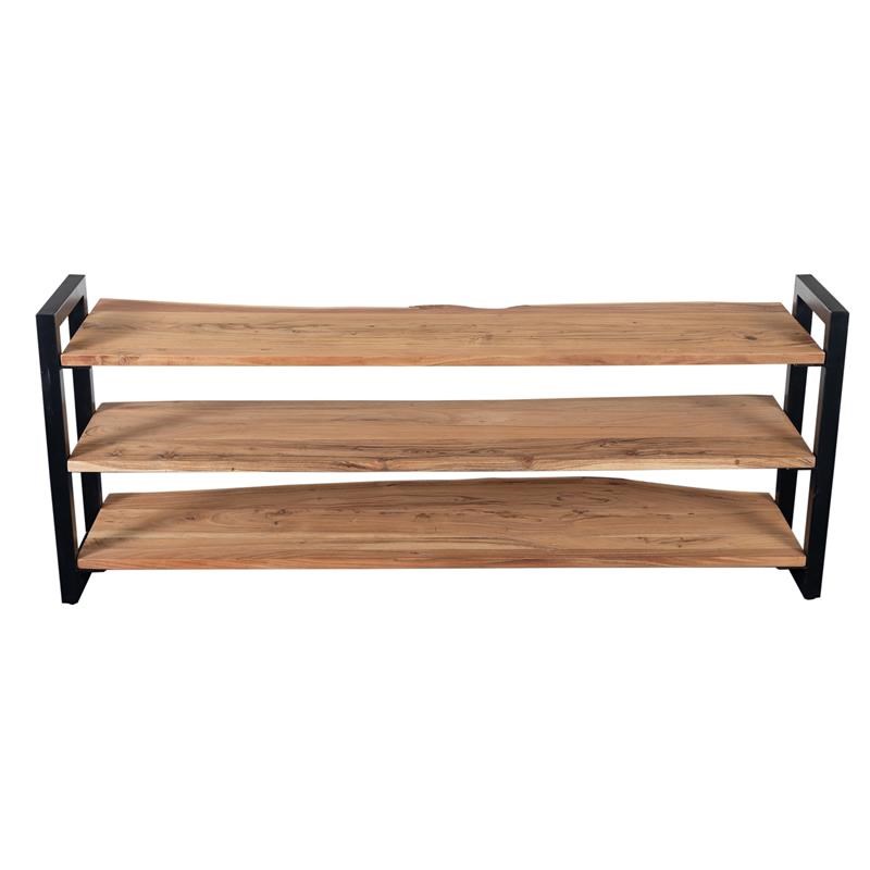 Porter Designs Manzanita Live Edge Solid Acacia Wood TV Stand - Natural