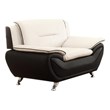 Kingway Furniture Montac Living Room Chair - Black/Beige