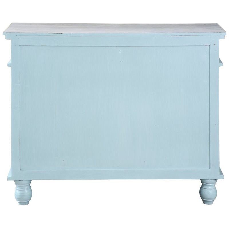 Sunset Trading Cottage Transitional Cabinet/Buffet/Sideboard in Beach Blue Wood